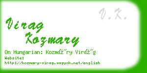 virag kozmary business card